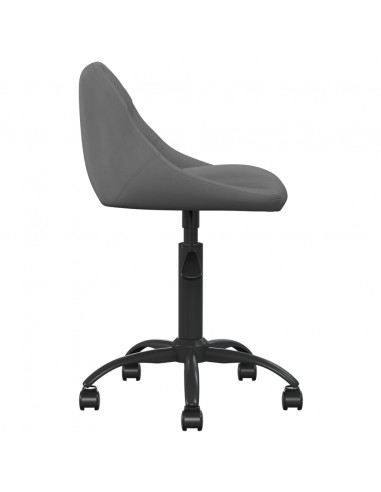 Sedia da Ufficio Grigio Scuro in Velluto