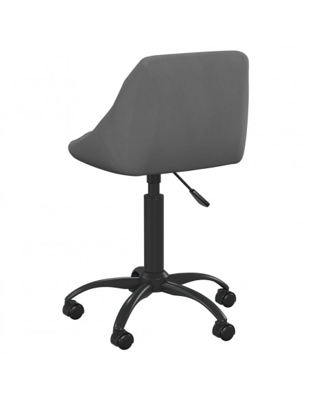 Sedia da Ufficio Grigio Scuro in Velluto