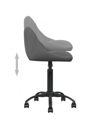 Sedia da Ufficio Grigio Scuro in Velluto