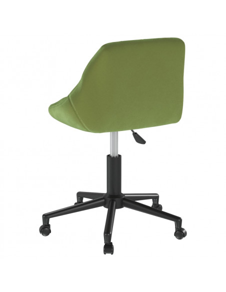 Sedia da Ufficio Girevole Verde Chiaro in Velluto