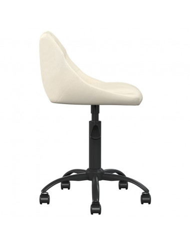 Sedia da Ufficio Crema in Velluto