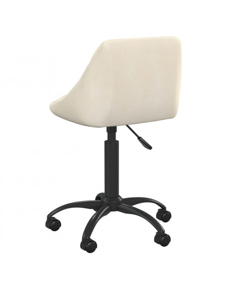 Sedia da Ufficio Crema in Velluto