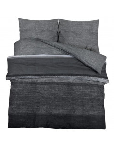 Set Copripiumino Grigio Scuro 260x240 cm in Cotone
