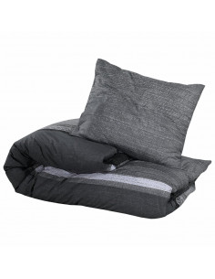 Set Copripiumino Grigio Scuro 260x240 cm in Cotone 2