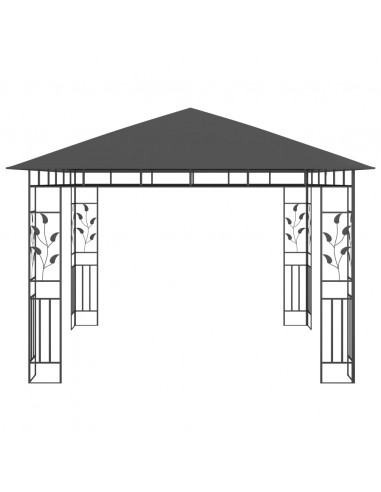 Gazebo con Zanzariera 3x3x2,73 m Antracite 180 g/m²