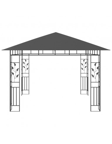 Gazebo con Zanzariera 3x3x2,73 m Antracite 180 g/m²
