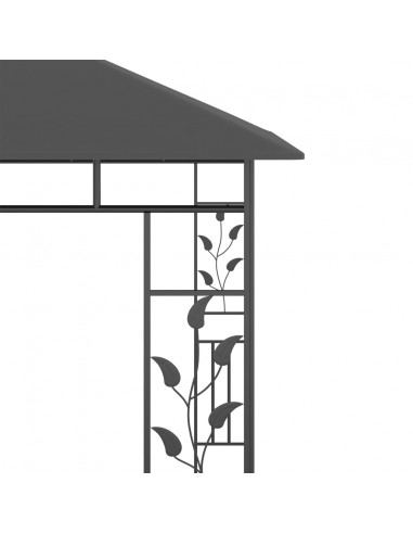 Gazebo con Zanzariera 3x3x2,73 m Antracite 180 g/m²