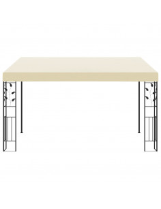 Gazebo a Parete 4x3x2,5 m Crema 2