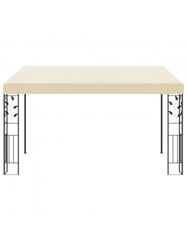 Gazebo a Parete 4x3x2,5 m Crema