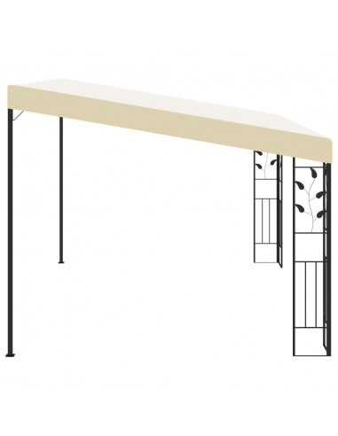 Gazebo a Parete 4x3x2,5 m Crema