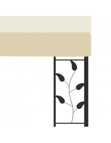 Gazebo a Parete 4x3x2,5 m Crema