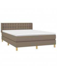 Giroletto a Molle con Materasso Tortora 140x190 cm in Tessuto 2