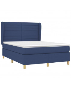 Giroletto a Molle con Materasso Blu 140x190 cm in Tessuto 2