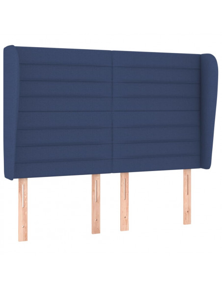 Giroletto a Molle con Materasso Blu 140x190 cm in Tessuto
