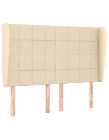 Giroletto a Molle con Materasso Crema 140x19 cm in Tessuto