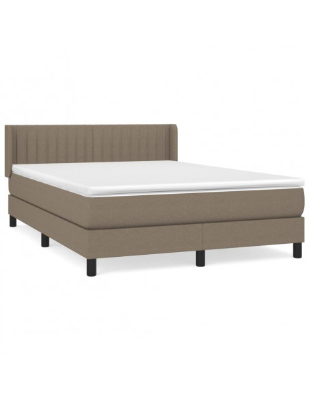 Giroletto a Molle con Materasso Tortora 140x190 cm in Tessuto