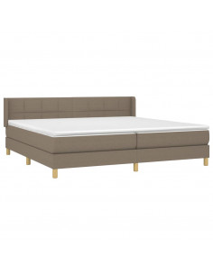 Giroletto a Molle con Materasso Tortora 200x200 cm in Tessuto 2