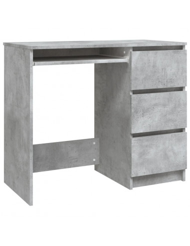 Scrivania Grigio Cemento 90x45x76 cm in Legno Multistrato