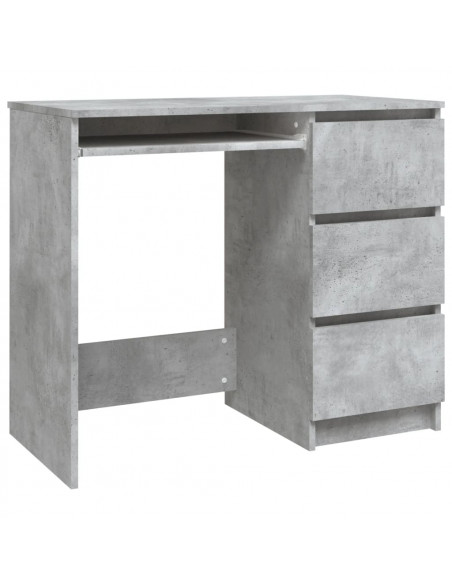 Scrivania Grigio Cemento 90x45x76 cm in Legno Multistrato
