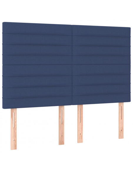 Giroletto a Molle con Materasso Blu 140x190 cm in Tessuto