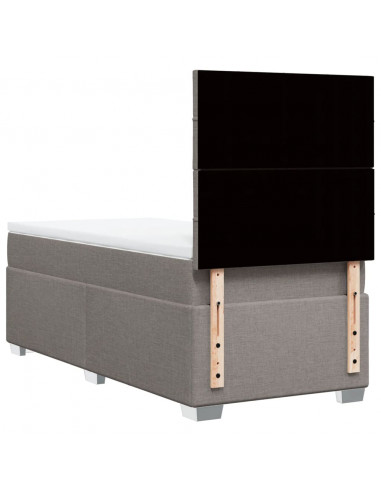 Giroletto a Molle con Materasso Tortora 100x200 cm in Tessuto