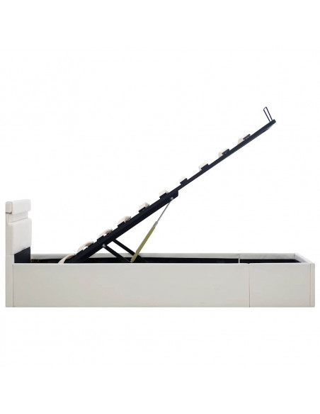 Giroletto Contenitore Idraulico LED Bianco Similpelle 100x200cm
