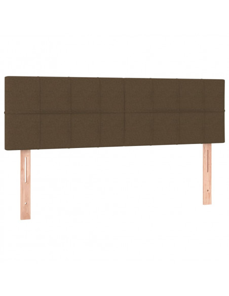 Giroletto a Molle con Materasso Marrone Scuro 140x190cm Tessuto