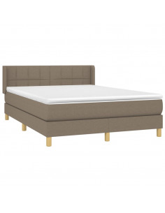 Giroletto a Molle con Materasso Tortora 140x190 cm in Tessuto 2