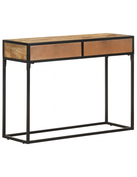Tavolo Consolle 100x35x75 cm in Legno Massello di Mango