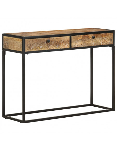 Tavolo Consolle 100x35x75 cm in Legno Massello di Mango