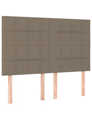 Giroletto a Molle con Materasso Tortora 140x190 cm in Tessuto