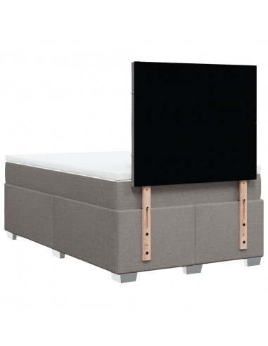 Giroletto a Molle con Materasso Tortora 120x200 cm in Tessuto