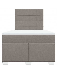 Giroletto a Molle con Materasso Tortora 120x200 cm in Tessuto