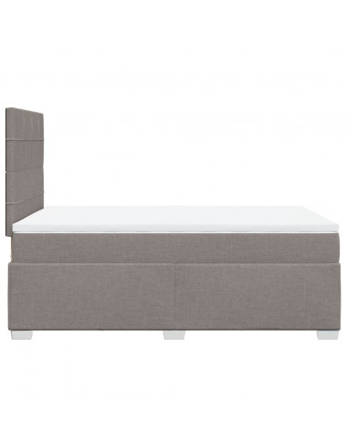 Giroletto a Molle con Materasso Tortora 120x200 cm in Tessuto