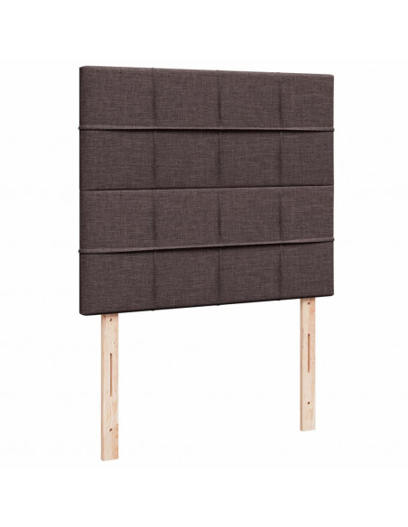 Giroletto a Molle con Materasso Marrone Scuro 120x190cm Tessuto