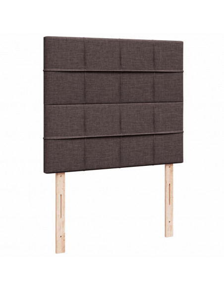 Giroletto a Molle con Materasso Marrone Scuro 120x190cm Tessuto