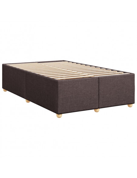 Giroletto a Molle con Materasso Marrone Scuro 120x190cm Tessuto
