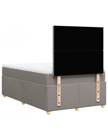 Giroletto a Molle con Materasso Tortora 120x200 cm in Tessuto