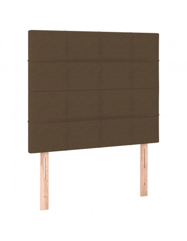 Giroletto con Testiera Marrone Scuro 120x200 cm in Tessuto