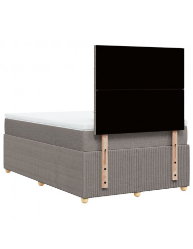 Giroletto a Molle con Materasso Tortora 120x200 cm in Tessuto