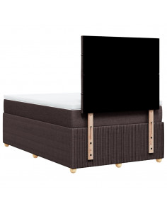 Giroletto a Molle con Materasso Marrone Scuro 120x190cm Tessuto 2