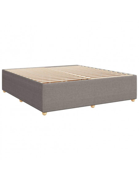 Giroletto a Molle con Materasso Tortora 200x200 cm in Tessuto