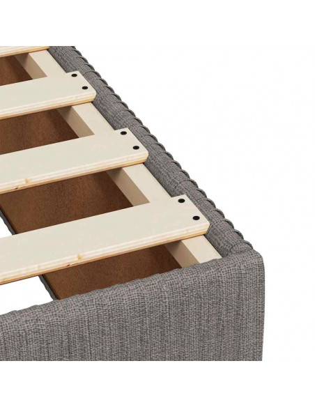 Giroletto a Molle con Materasso Tortora 200x200 cm in Tessuto