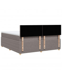 Giroletto a Molle con Materasso Tortora 200x200 cm in Tessuto 2