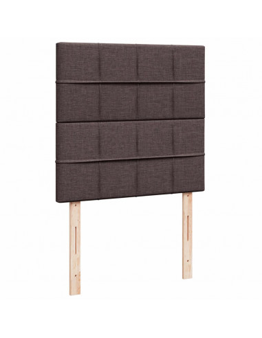 Giroletto a Molle con Materasso Marrone Scuro 100x200cm Tessuto