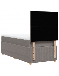 Giroletto a Molle con Materasso Tortora 100x200 cm in Tessuto 2