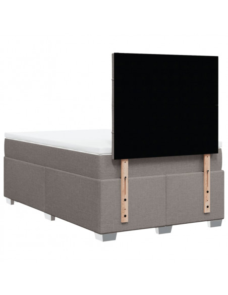Giroletto a Molle con Materasso Tortora 120x190 cm in Tessuto