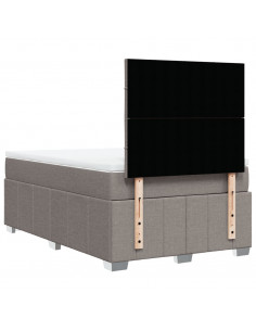 Giroletto a Molle con Materasso Tortora 120x200 cm in Tessuto 2