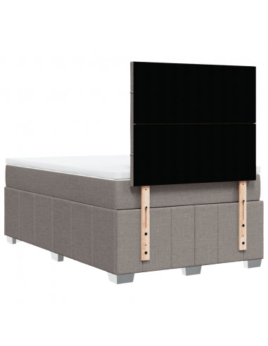 Giroletto a Molle con Materasso Tortora 120x200 cm in Tessuto