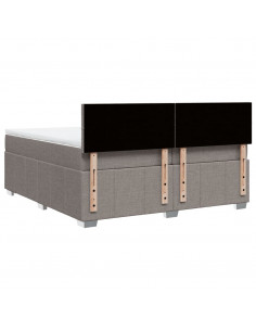 Giroletto a Molle con Materasso Tortora 200x200 cm in Tessuto 2